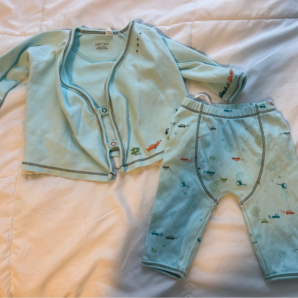 Petit Lem Baby Boy cotton matching set Boutique
